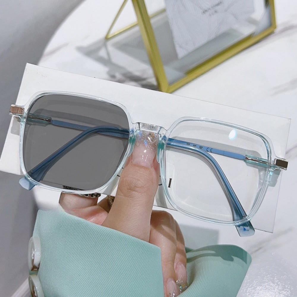 Unisex Metal Color Changing Anti Radiation Fashion Glasses