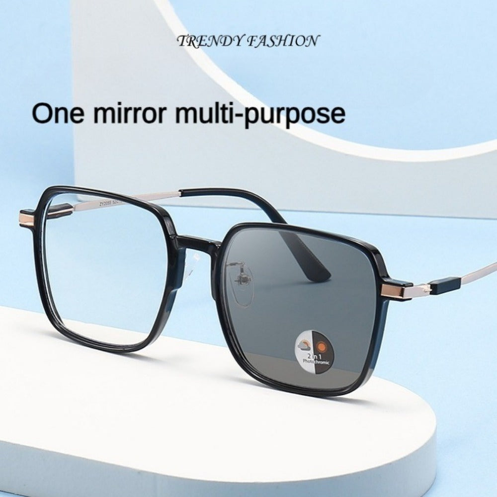 Unisex Metal Color Changing Anti Radiation Fashion Glasses