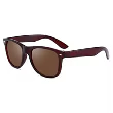 Polarized Retro Square Sunglasses – Unisex, Black, Anti-Glare Driving Shades