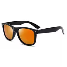 Polarized Retro Square Sunglasses – Unisex, Black, Anti-Glare Driving Shades